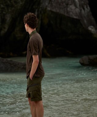 JOSEPH ABBOUD MOUNTAIN 【UNISEX】サスティナブル アウトドアポロ カーキ系