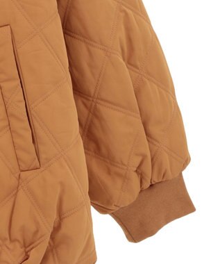 earth music&ecology 【WEB限定】ダブルステッチキルティングコート Brown