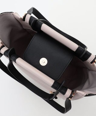 組曲 2WAYハンドルスクエアトート バッグ アイスグレー系1