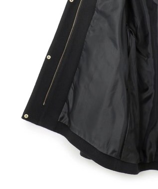 J.PRESS YORK STREET 【WOMEN】2wayショートウールアンゴラビーバー コート ブラック系