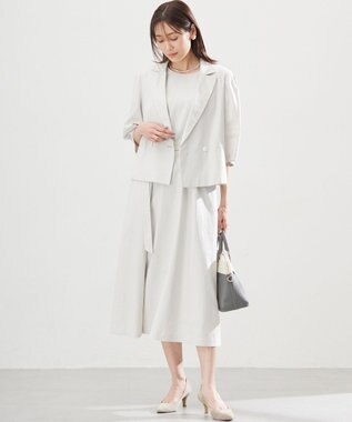 組曲 L リネンレーヨン ジャケット グレージュ系