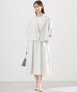 組曲 S リネンレーヨン ジャケット グレージュ系