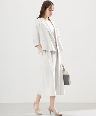 組曲 S リネンレーヨン ジャケット グレージュ系