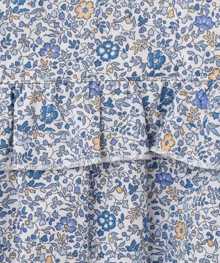 J.PRESS LADIES 【洗える】 LIBERTY Honeydew/Kate&Mil フリルネック ブラウス ブルー系5