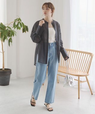 WEGO 【ANGIE VINTAGE】シアーシャツ ブラック