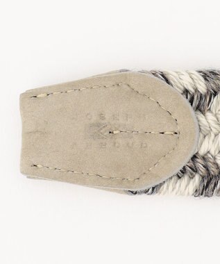 JOSEPH ABBOUD ウールメランジメッシュ ベルト アイボリー系