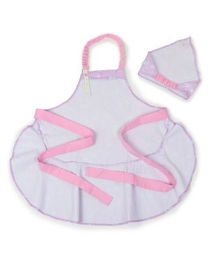 Mother garden マザーガーデン キッズエプロン & 三角巾 セット 130cm 《ユニコーン/野いちご柄》 ユニコーン