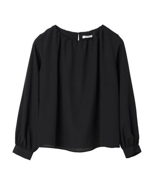 Green Parks ｅｆ－ｄｅ　ギャザーブラウス Black