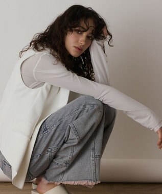 GRACE CONTINENTAL イレヘムジレジャケット ホワイト