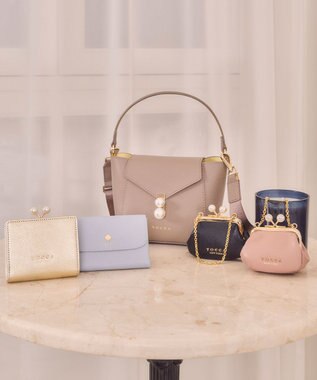 TOCCA 【大人百花掲載】INNOCENCE LEATHER POCHETTE ポシェットバッグ ベージュ系