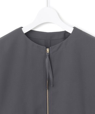 J.PRESS YORK STREET 【WOMEN】ジャージライクツイル ドルマンブルゾン グレー系