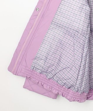 組曲 KIDS 【150-170㎝】マフラー付き中綿キルト アウター ラベンダー