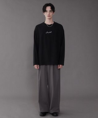 WEGO 【セットアイテム/軽量/シワにならない】ドライポリアンサンブルプルオーバーシャツ（LS） ブラック