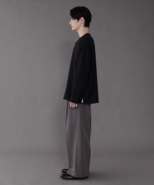 WEGO 【セットアイテム/軽量/シワにならない】ドライポリアンサンブルプルオーバーシャツ（LS） ブラック