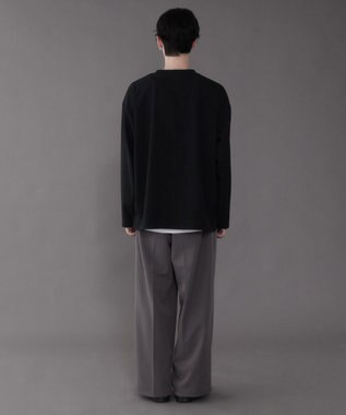 WEGO 【セットアイテム/軽量/シワにならない】ドライポリアンサンブルプルオーバーシャツ（LS） ブラック