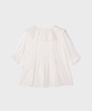 GRACE CONTINENTAL コットンフリルカラーブラウス ホワイト