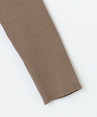 ANY 【洗濯機可】リブスリーブカーディガン キャメル