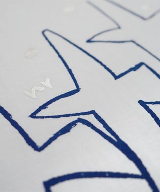 nitorito 【UNISEX】tori Tシャツ blue×(Silver箔プリント)