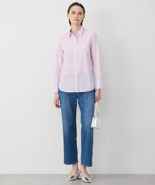 ICB 【先行予約・2WAY】 クリーンブロード タイ付きシャツ ライトピンクストライプ