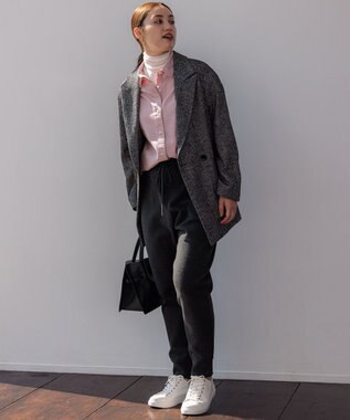 23区 L 【Lサイズ限定】ヴィスコースストレッチ ジョグ パンツ グレー系