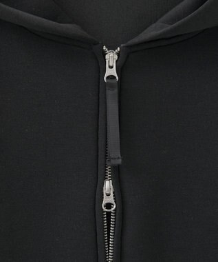 earth music&ecology 【軽量】ダンボールニットフーディーブルゾン Black