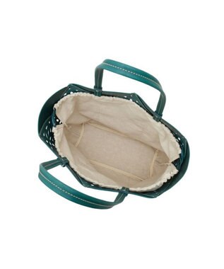 genten サスカットバスケット手提げバッグ＜LL＞ ブルーグリーン