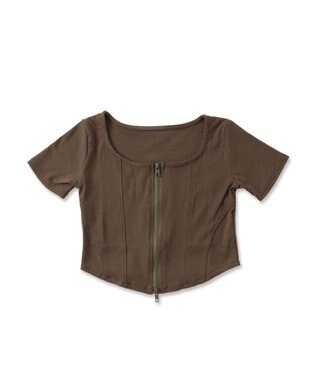 WEGO WジップカーブヘムT カーキ