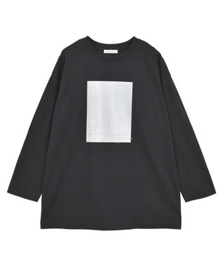 AMERICAN HOLIC ボックス箔プリントロングTシャツ Black