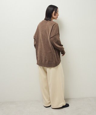 Green Parks リラックスモールニットチュニック Brown