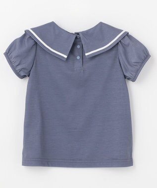 ANY KIDS 接触冷感セーラーカラーTシャツ ブルー