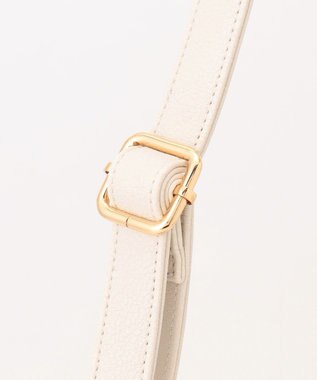 ANY SIS 【2WAY】ベルトバックルラウンドミディトート バッグ アイボリー