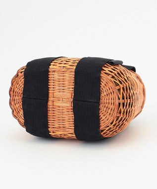 23区 VIOLAd'ORO MIRO スプリットラタン バスケットバッグ ブラック系1