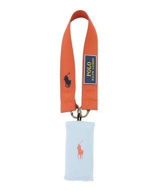 MOONBAT POLO RALPH LAUREN(ポロ ラルフローレン)ポロポニー ポケッタブル レインバッグ Mサイズ 無地 ストラップベルト付き サックスブルー
