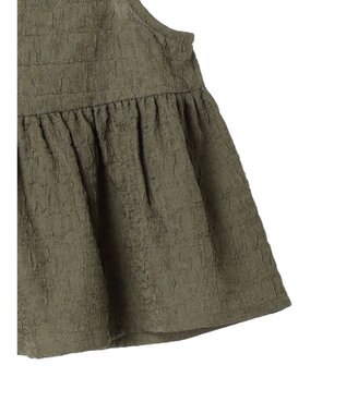 Green Parks ジャガードペプラムＺｉｐベスト Khaki