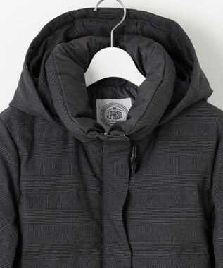 J.PRESS LADIES S 千鳥&グレンチェック ショート ダウン コート グレー系3