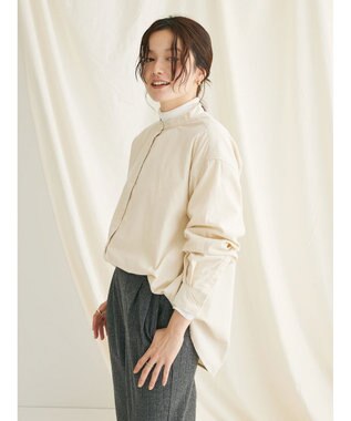 CRAFT STANDARD BOUTIQUE コーデュロイバンドカラーシャツ Ivory