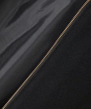 J.PRESS YORK STREET 【WOMEN】2wayショートウールアンゴラビーバー コート ブラック系