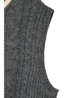 CRAFT STANDARD BOUTIQUE ２ＷＡＹケーブルニットベスト Gray