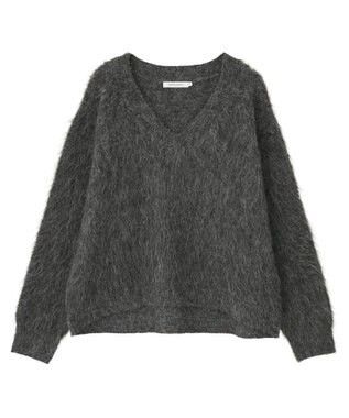 AMERICAN HOLIC 起毛シャギールーズニットプルオーバー Charcoal Gray
