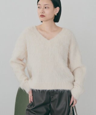 AMERICAN HOLIC 起毛シャギールーズニットプルオーバー Ivory