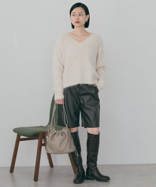 AMERICAN HOLIC 起毛シャギールーズニットプルオーバー Ivory