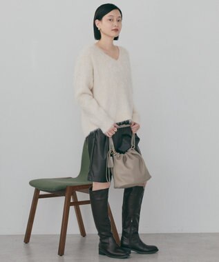 AMERICAN HOLIC 起毛シャギールーズニットプルオーバー Ivory