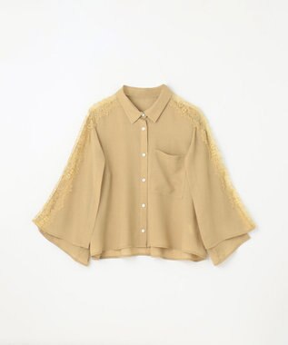 GRACE CONTINENTAL シアーポンチョシャツ キャメル