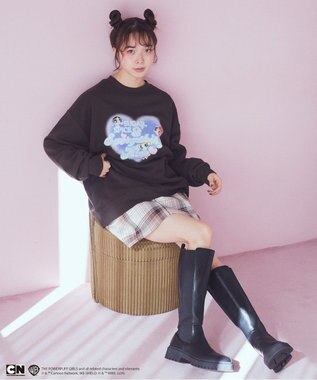 earth music&ecology Ｔｈｅ　Ｐｏｗｅｒｐｕｆｆ　Ｇｉｒｌｓ／ｅｍａｅＬスウェット Charcoal Gray