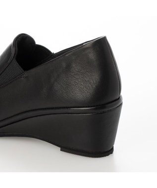 MODE ET JACOMO <D'ICI>ウェッジヒールサイドゴアスリッポンシューズ ブラック