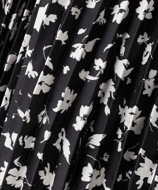 UNFILO プリーツスカート モノトーンプリント