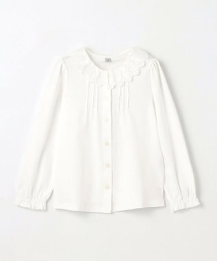 ANY KIDS レース襟カットソーブラウス ホワイト