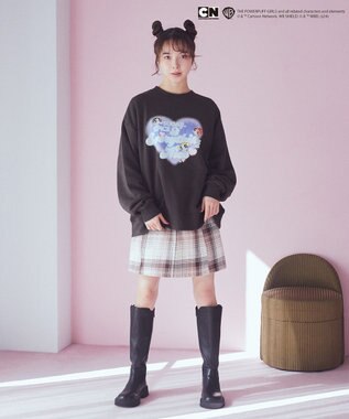 earth music&ecology Ｔｈｅ　Ｐｏｗｅｒｐｕｆｆ　Ｇｉｒｌｓ／ｅｍａｅＬスウェット Charcoal Gray