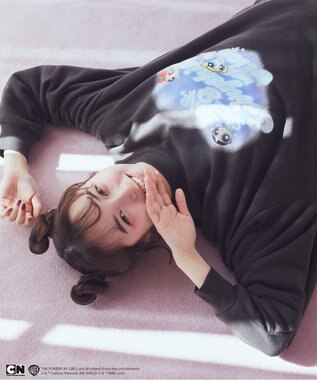 earth music&ecology Ｔｈｅ　Ｐｏｗｅｒｐｕｆｆ　Ｇｉｒｌｓ／ｅｍａｅＬスウェット Charcoal Gray