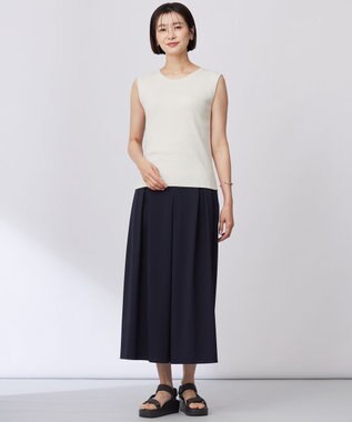 J.PRESS LADIES 【WEB限定カラーあり・洗える】トリコットジャージー フレアーパンツ ネイビー系